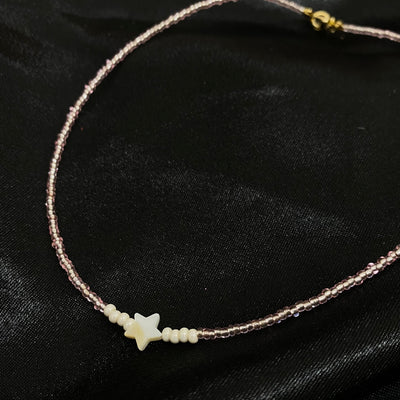 Collar Mia estilo choker con Estrella de perla