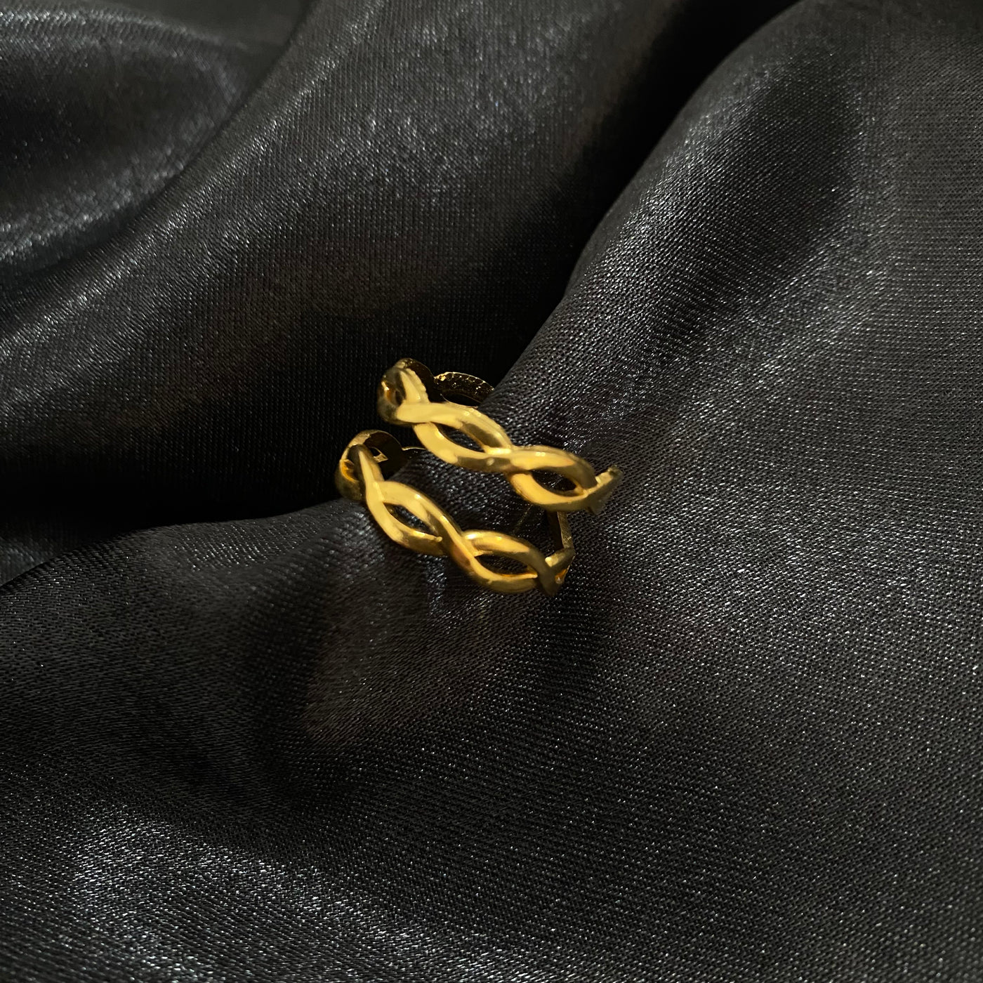 Anillo trenzado de acero inoxidable