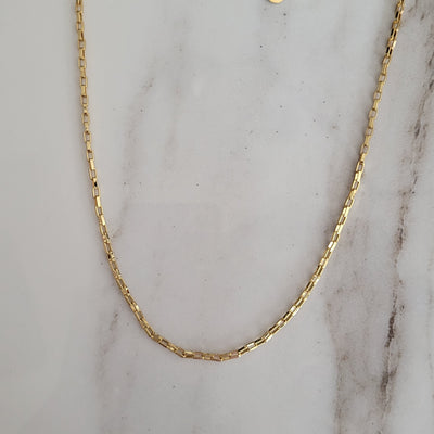 Collar Cinthia de chapa de oro 18K