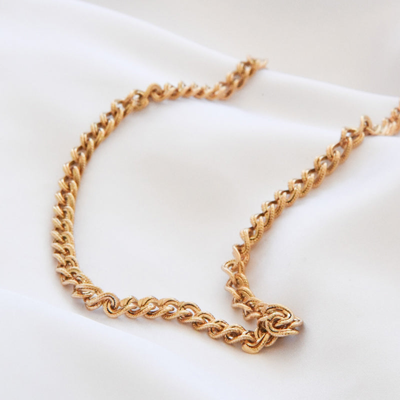 Cadena Aimar con chapa de oro de 18K