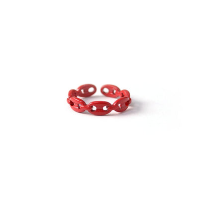 Anillo Cadena Rojo - AMATINA Joyería