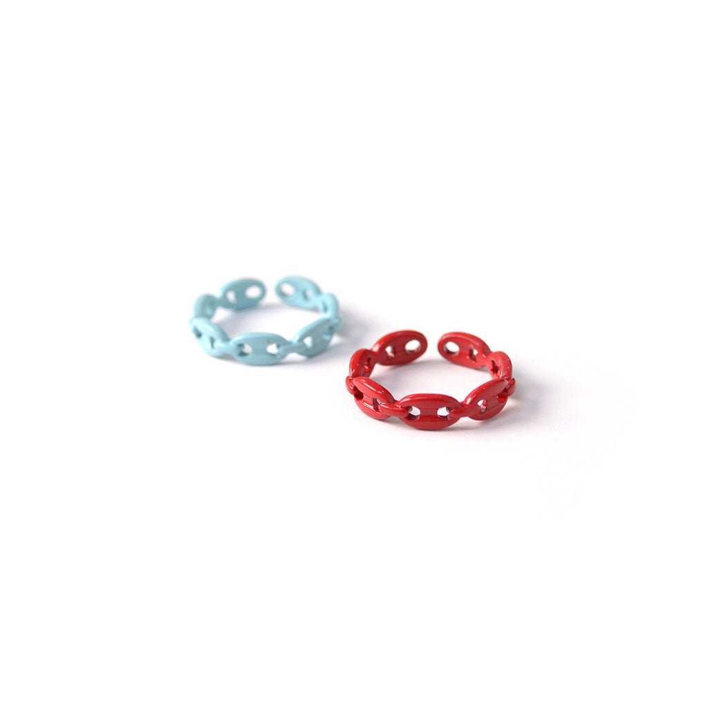 Anillo Cadena Rojo - AMATINA Joyería