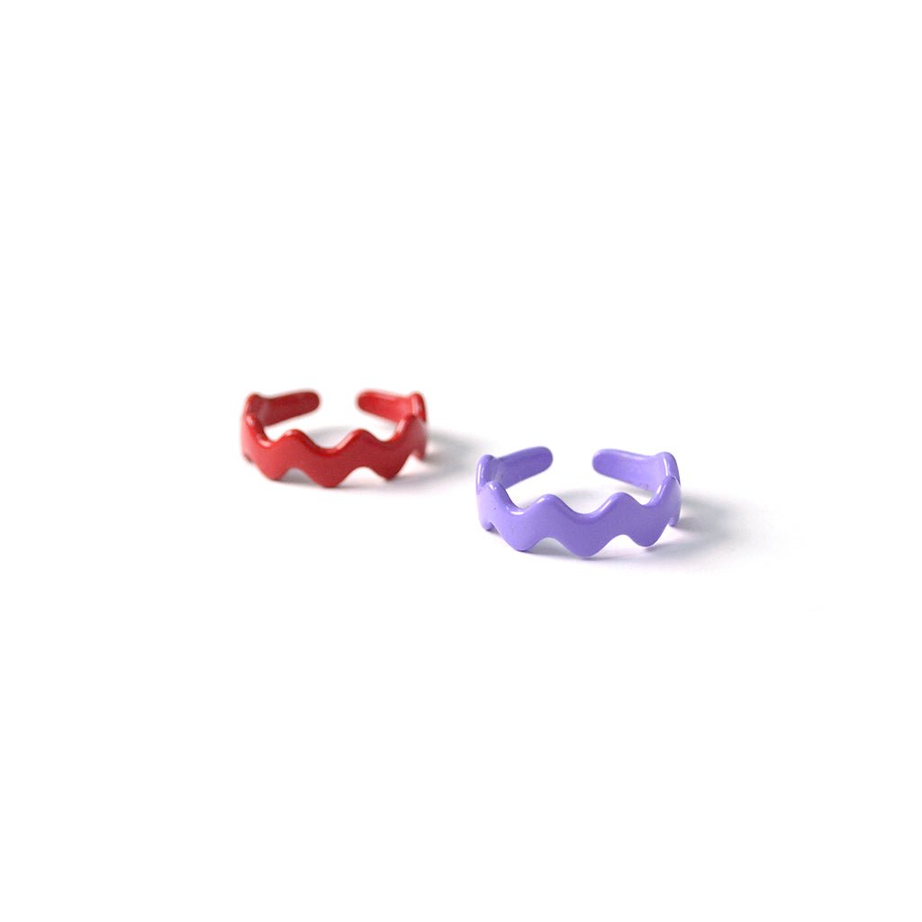 Anillo Zig Zag Rojo - AMATINA Joyería