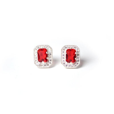 Aretes Afrodita con zirconia y plata 925 - AMATINA Joyería