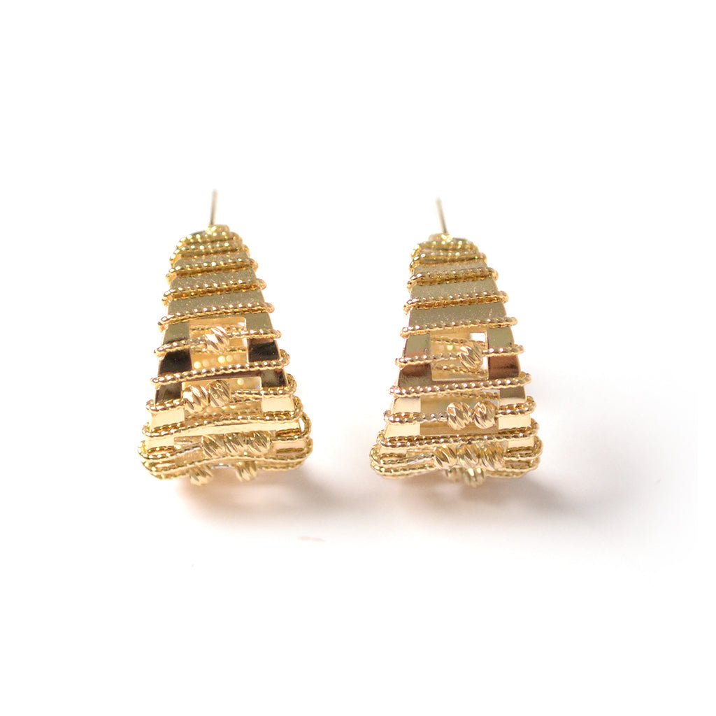 Arracadas Miriam con oro laminado de 18K - AMATINA Joyería