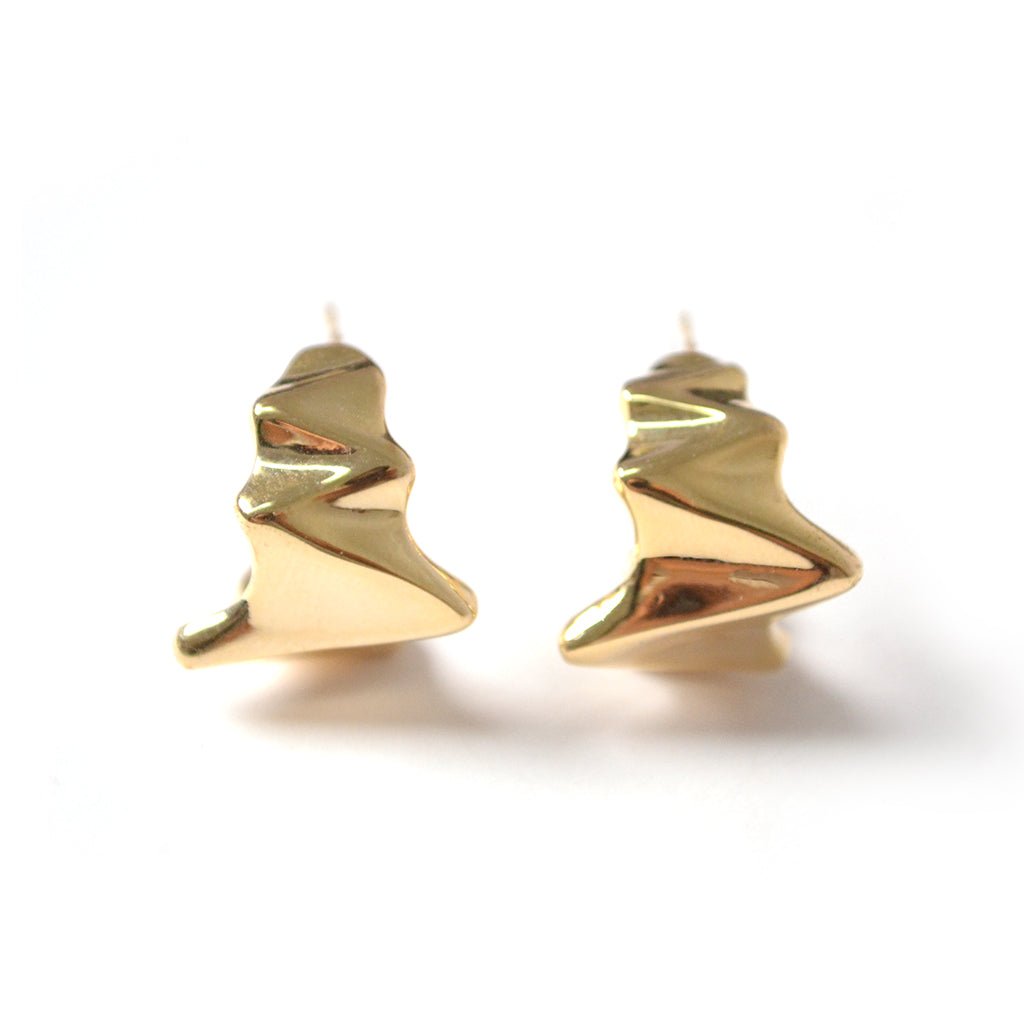 Arracadas Zally con oro laminado de 18K - AMATINA Joyería