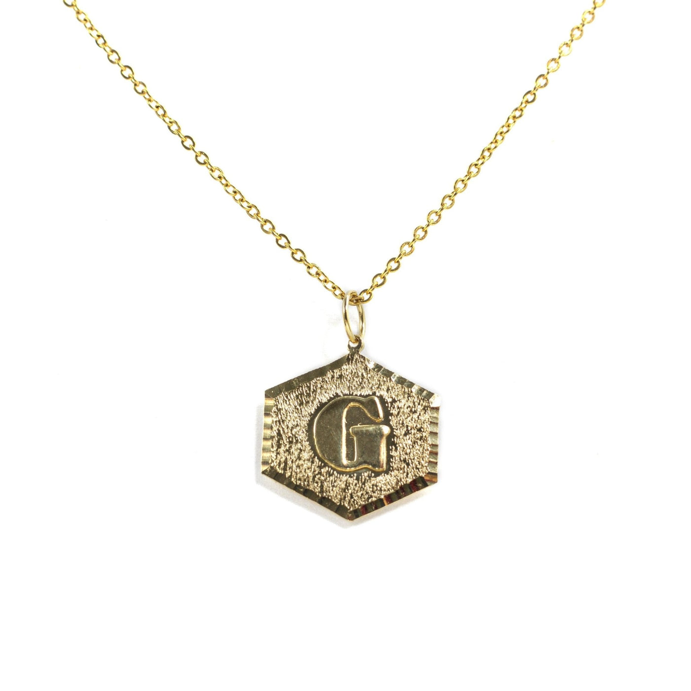 Collar Romina con iniciales con chapa de oro de 18K - AMATINA Joyería