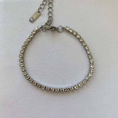 Pulsera Hanna de acero inoxidable con zirconias