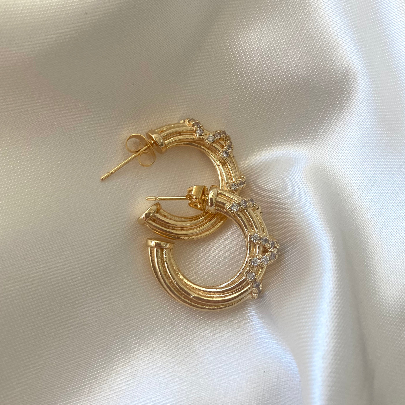Arracadas Marisol con zirconias