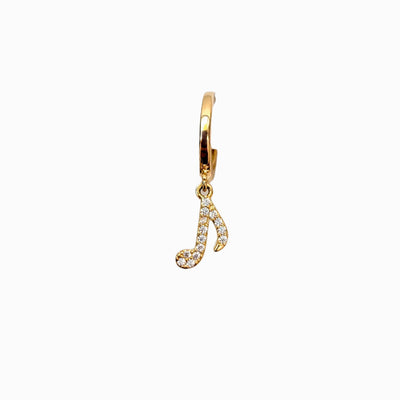 Piercing individual de figuras con poste de plata y chapa de oro de 14K - AMATINA Joyería