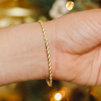 Pulsera Arturo de torsal en oro laminado - AMATINA Joyería