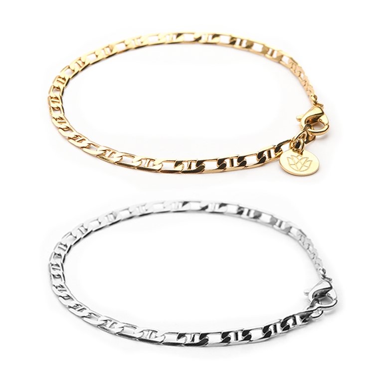 Pulsera Estela unisex con chapa de oro de 18K - AMATINA Joyería