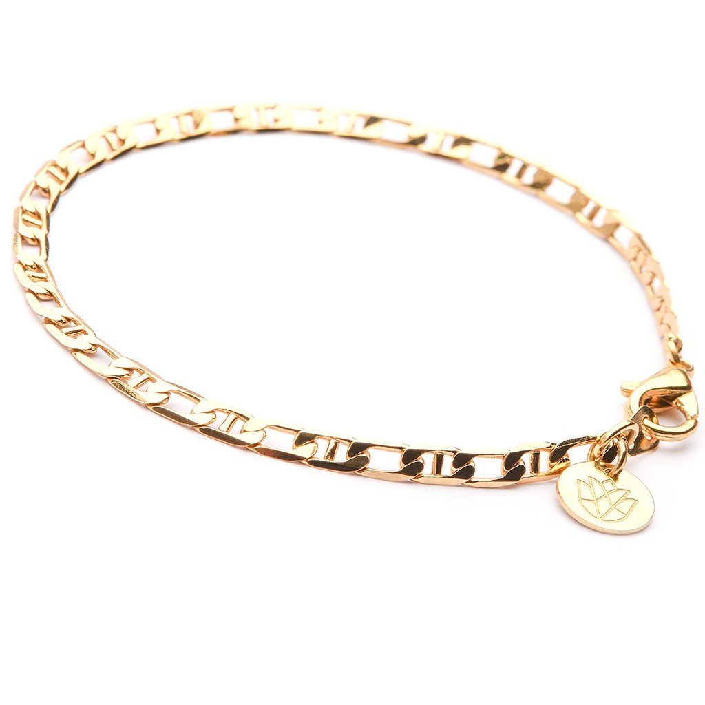 Pulsera Estela unisex con chapa de oro de 18K - AMATINA Joyería