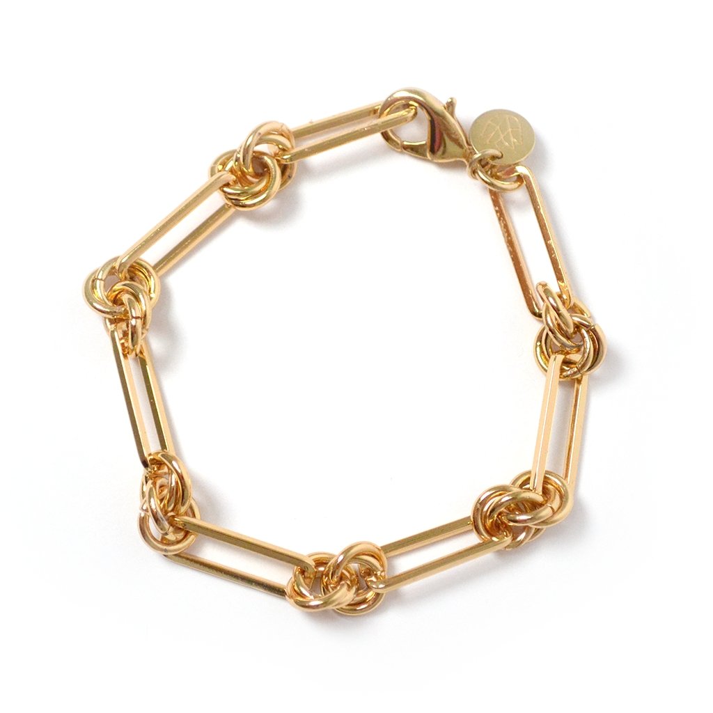 Pulsera Roberta con chapa de oro de 18K - AMATINA Joyería